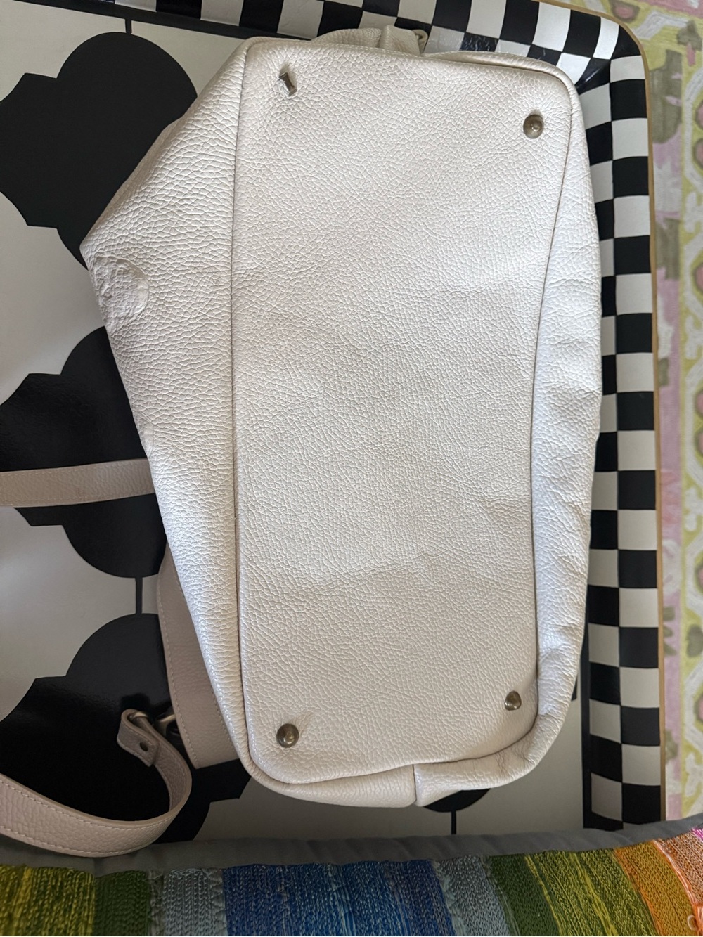 Embossed Skull Tote Bag in Light Taupe - Picture 12 of 15